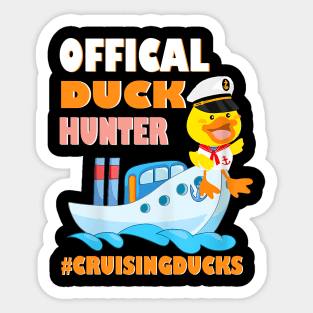 Duck Hunter Funny Duck Cruising Cruise Sticker